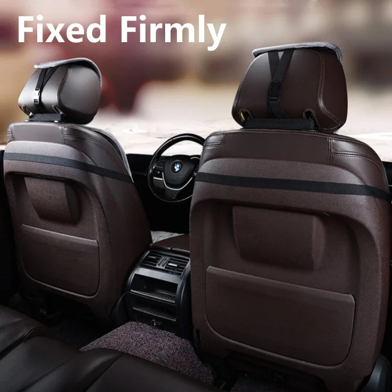 A Soft Plush Car Seat Cover, with Backrest Comfortable Car Seat Protection Pad, Universal Winter Warm Car Interior Accessories