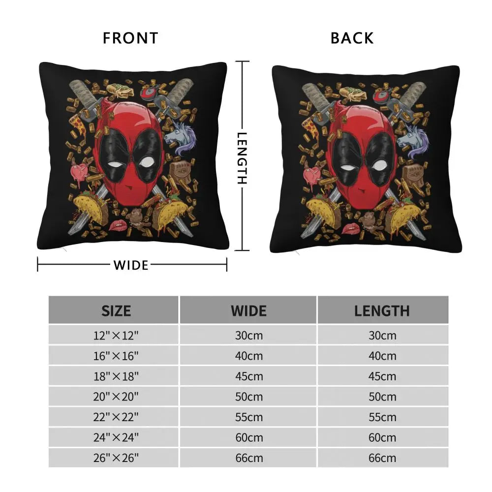 Custom Deadpool Wolverine Cartoon Manga Cushion Cover Soft Cute Pillows