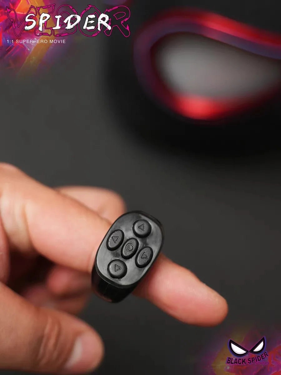 1:1 Miles Morales Mask with Movable Eyes Mascara Electric Gwen Spider-Man Helmet Ring Control Halloween Cosplay Mask Toy Gift