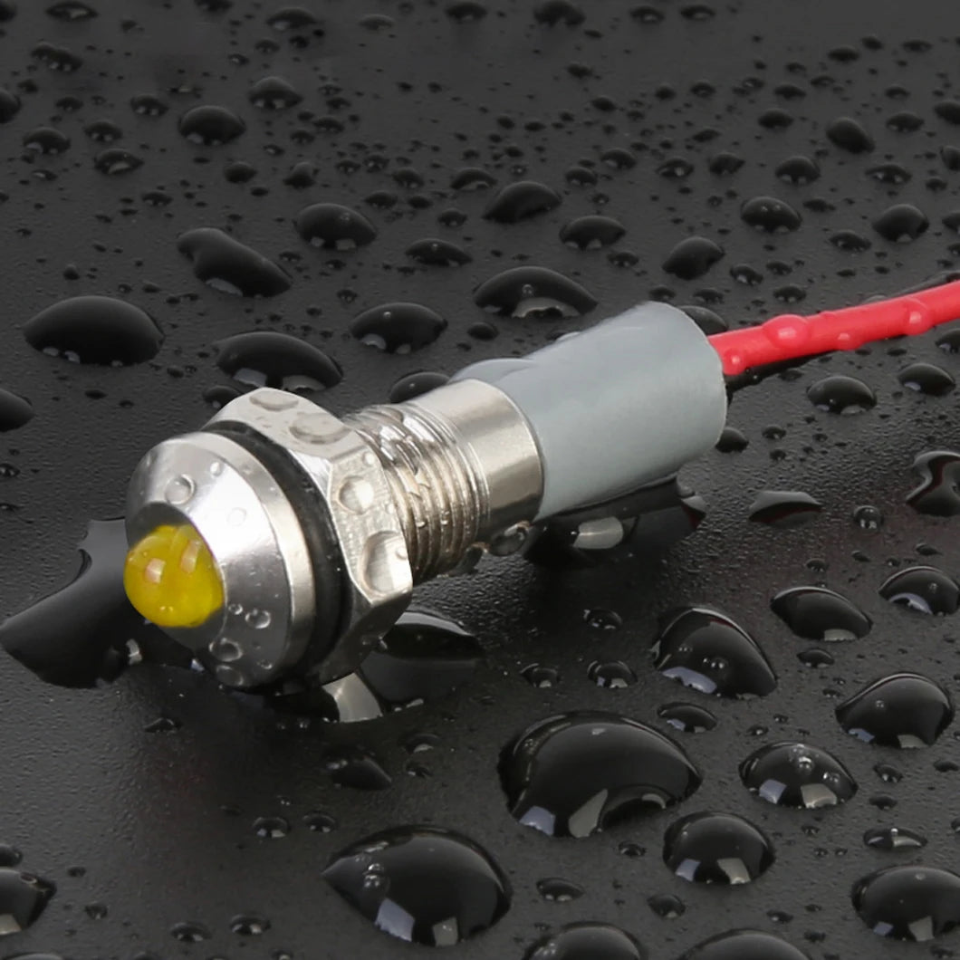 ABILKEEN 20PCS 6MM Mini Industrial Signal Indicator Light 3-6V 12-24V 110V 220V  IP65 Waterproof Metal Pilot Light