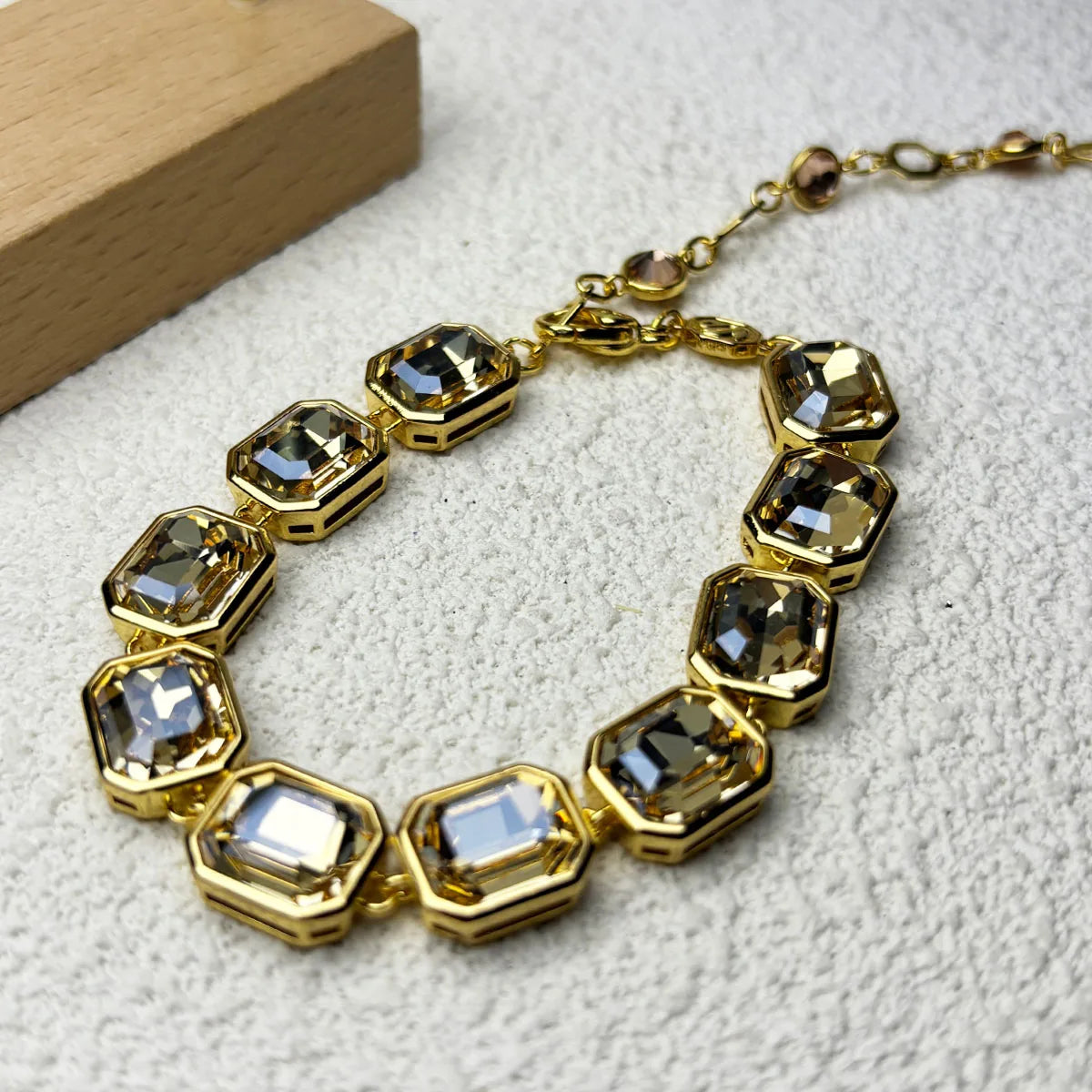 Original Charms 2025 New Fine Jewelry Set Women Gold Geometric Zircon Crystal Necklace Bracelet Earrings Romantic Gift