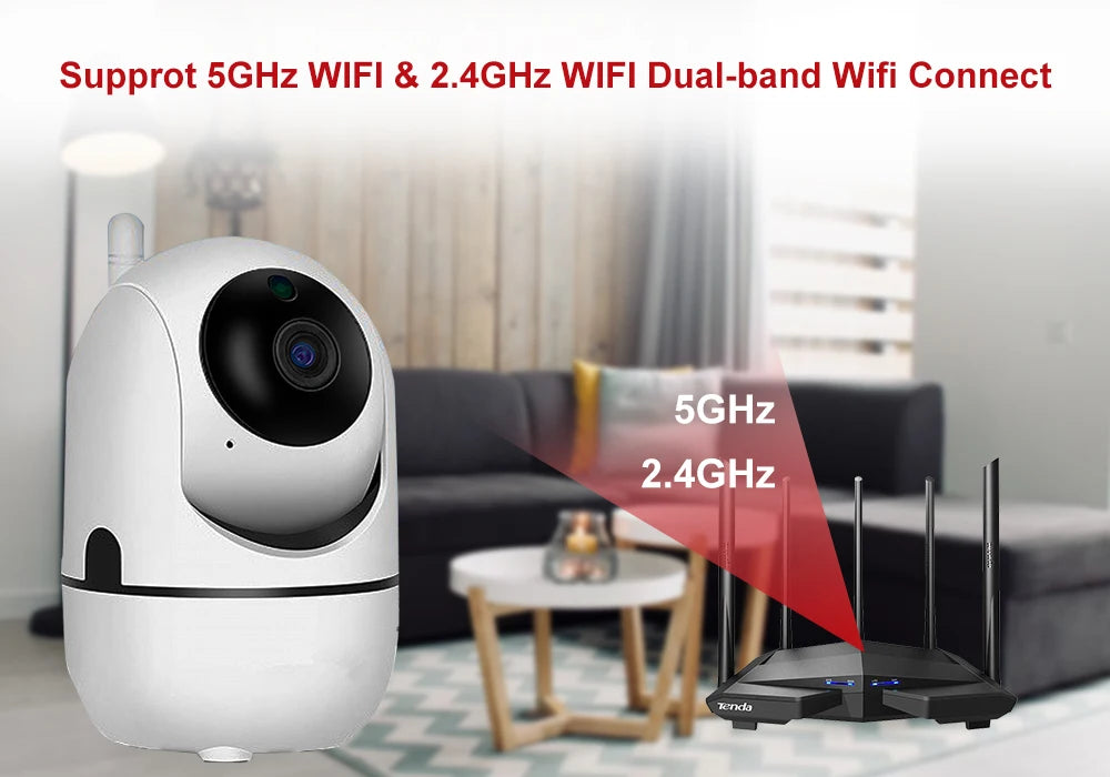 Anpviz 1080P Mini PTZ Camera Wifi Indoor Smart Baby Monitor Mini Wireless IP Camera Support 5G Wifi Auto Tracking YIIOT App View