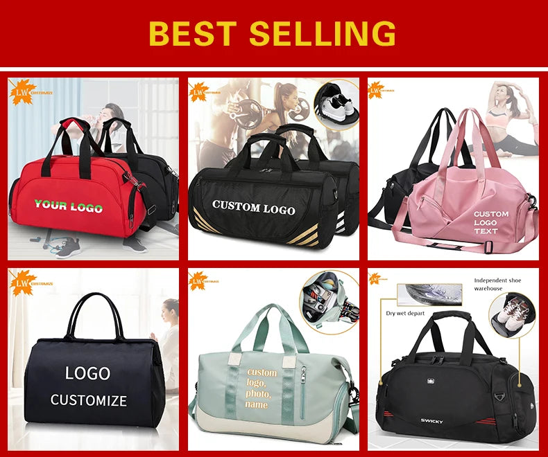 Large Travel Bag Women Tote Bag Handbag Waterproof Shoulder Bag Weekend Sports Gym Bag Female Personalized Custom Logo Pattern