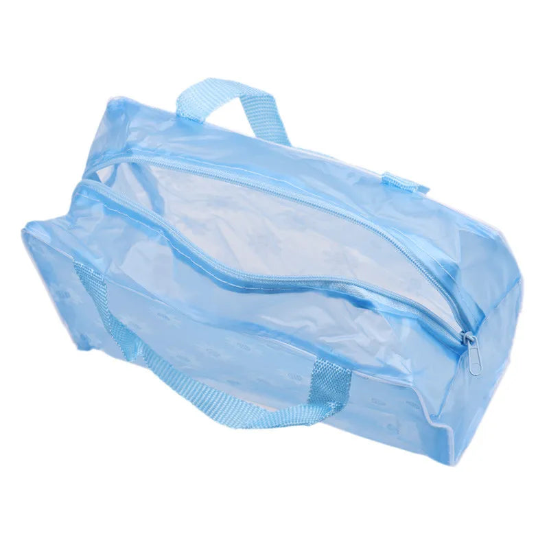 PVC Travel Transparent Cases Clothes Toiletries Storage Bag Box Luggage Towel Suitcase Pouch Zipper Cosmetic Organizer Bags