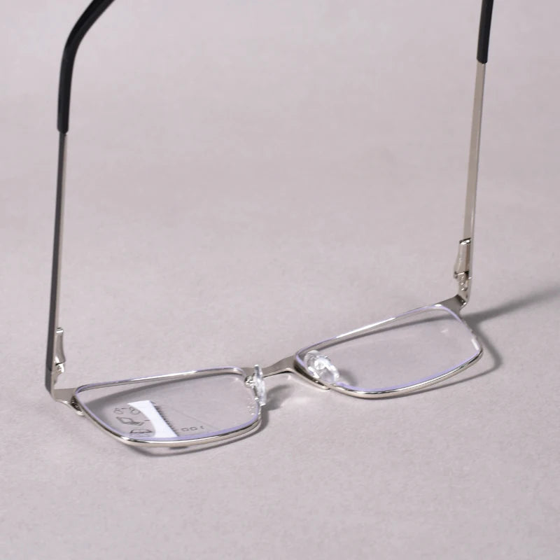 Black Double Color Frame Progressive Multifocal Reading Glasses Anti-blue Light Far Sight Glasses Men Big Full Frame Business Pr