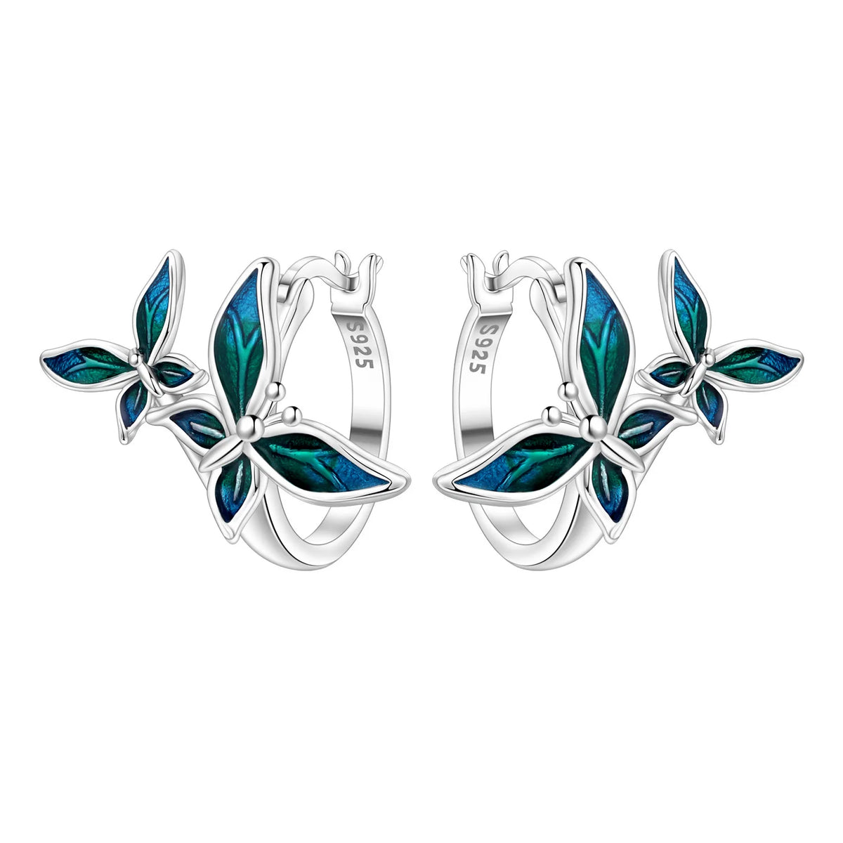 925 Sterling Silver Needle Iris Flower Hoop Earrings for Women Original Elegant Versatile Jewelry Birthday Party Fine Gift 2026