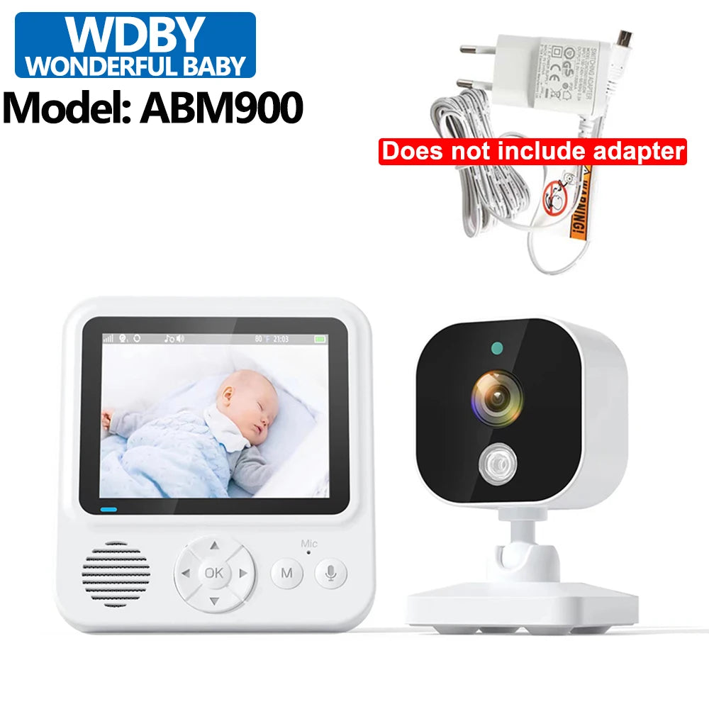 2.8 Inch Portable Video Baby Monitor Indoor 2.4G Wireless Monitor 2-way Audio Night Vision Surveillance Security Cam Babysitter