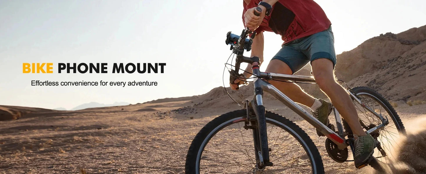 Motorcycle, mountain bike, road bike, stable and adjustable 360° rotatable universal mobile phone standSoporte para Celular