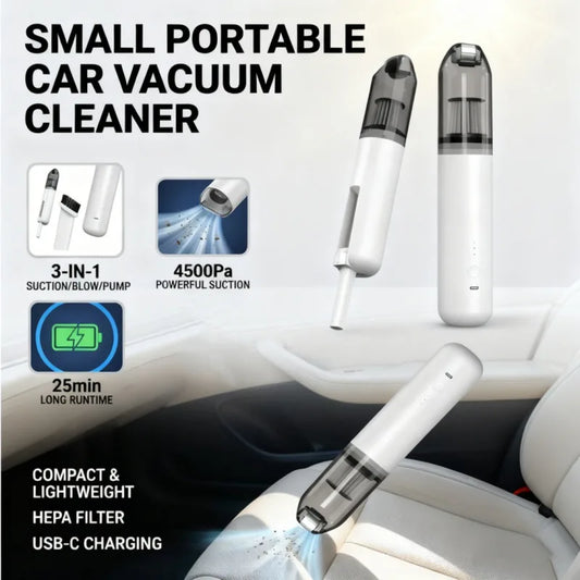 Handheld Cordless Car Vacuum Cleaner Strong Suction Power USB Rechargeable Hair Remover and Dust Collector for Home/Car Use