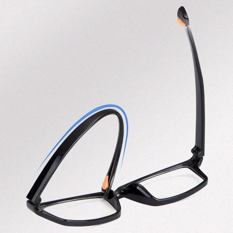Smart reading glasses for the elderly, blue light protection, HD zoom, adjustable magnification, small orange dot,