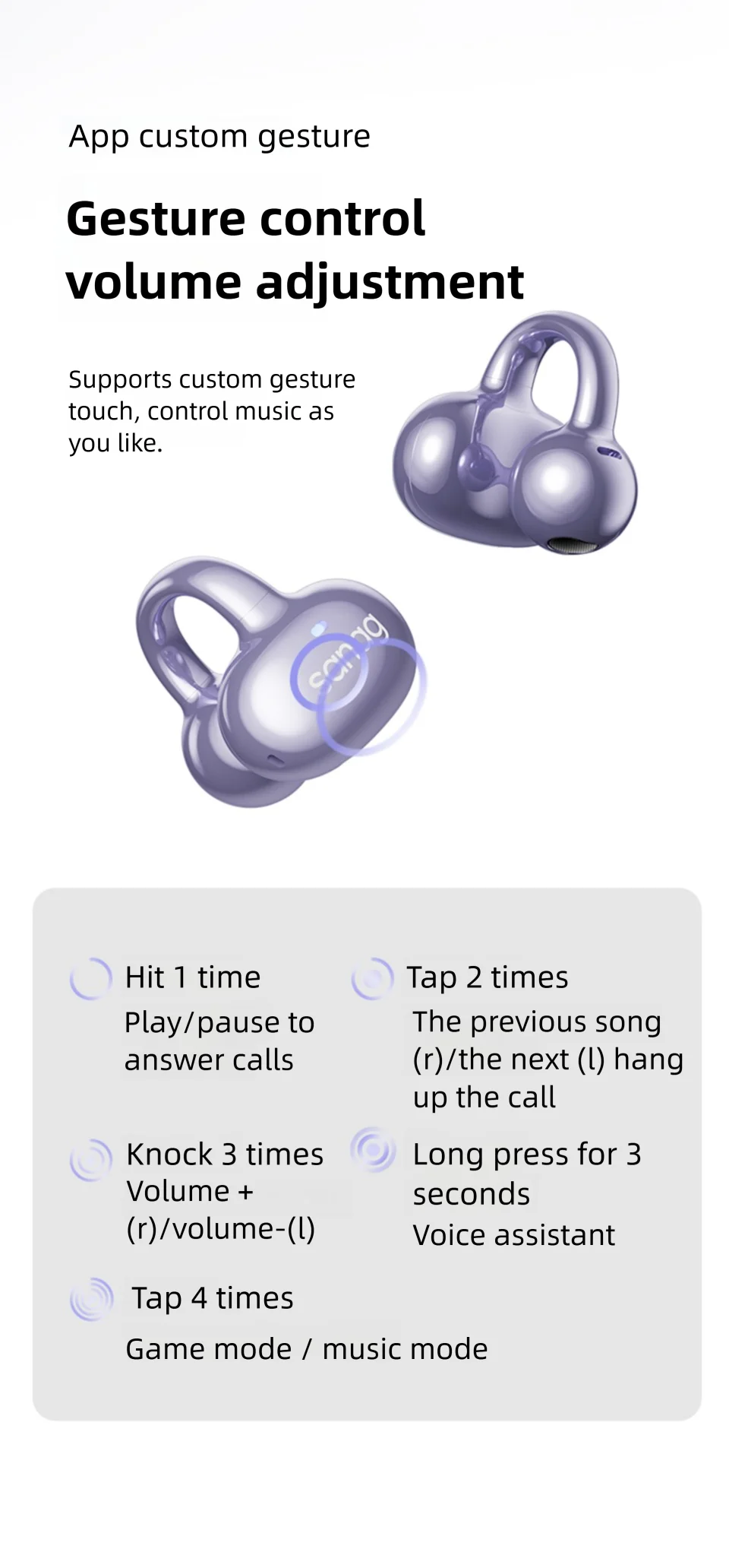 Sanag S6S AI Earphone Open Ear Earphone FreeClip 3D Stereo Sound Bluetooth 5.3 OWS Sport Headphones IPX4 Waterproof