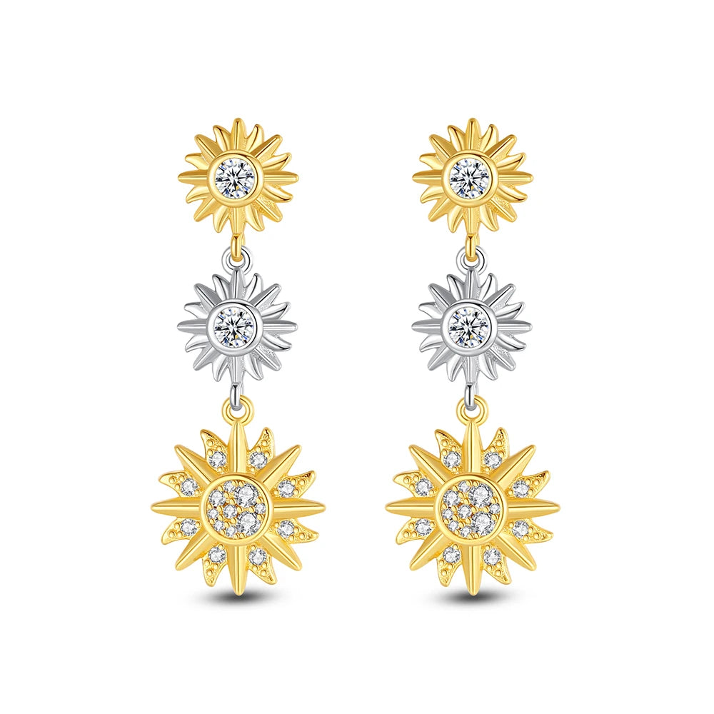 Original 925 Sterling Silver Earrings 2025 Crystal Love Heart Infinity Stud Earings For Women Piercing Rose Gold Gift Jewelry