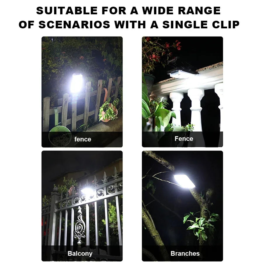 9900LM Solar Garden Outdoor Lights Clip Light Motion Sensor Waterproof Camping Lamp Rechargeable for Landscape Garden Decoration