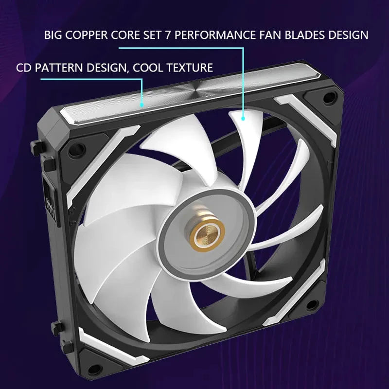 UPSIREN WF-120 ARGB PWM 3PCS Chassis fanARGB120mm/4PIN PWM/ Magic Color Wireless Stitching Computer heat dissipation fan