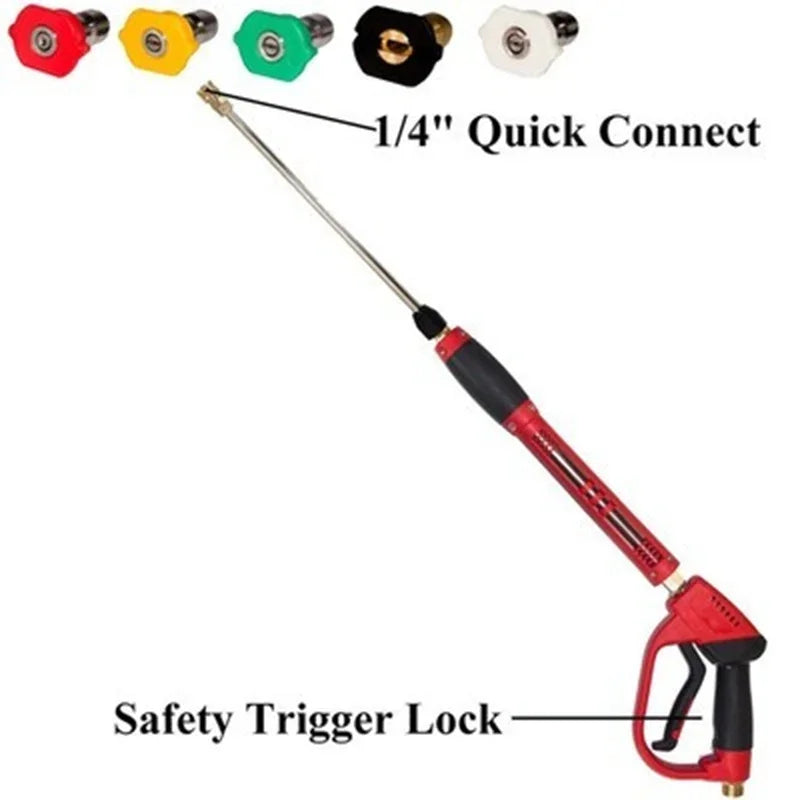 Pure Copper High-Pressure Water Gun for Car Washing, Water Gun Cleaning Machine, Movable Quick Insertion Cleaning Gun