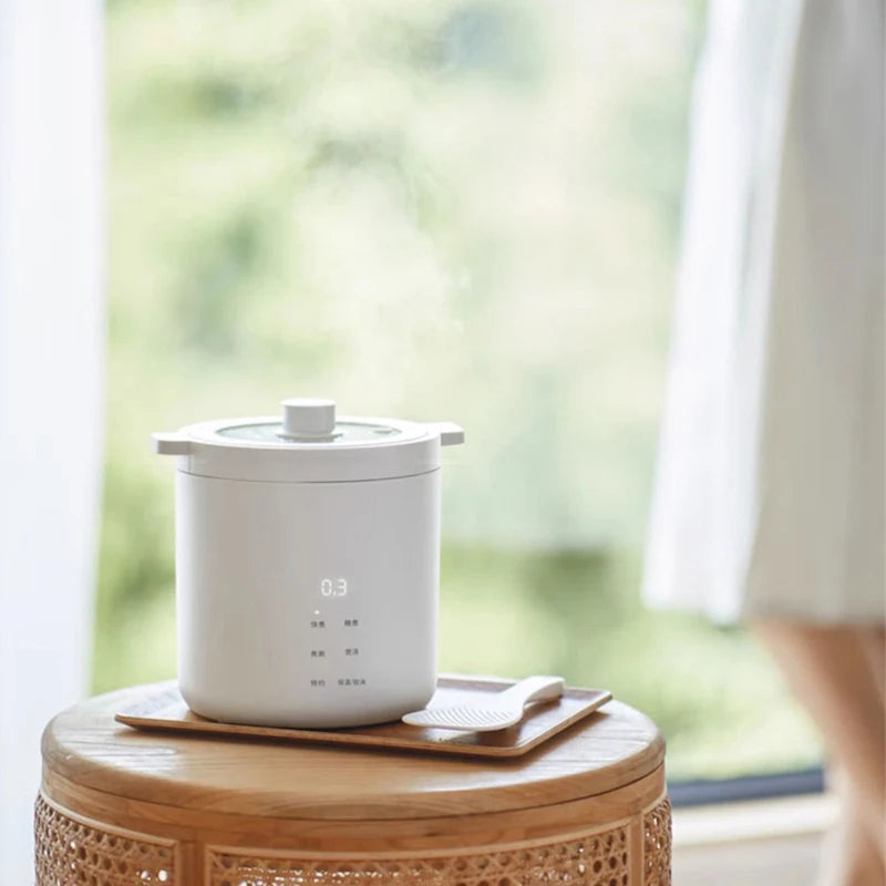 Olayks Rice Cooker 1.2L Multifunctional Electric Cooker 25min Fast Cooking For Dormitory Office Mini Portable Electric Hot Pot