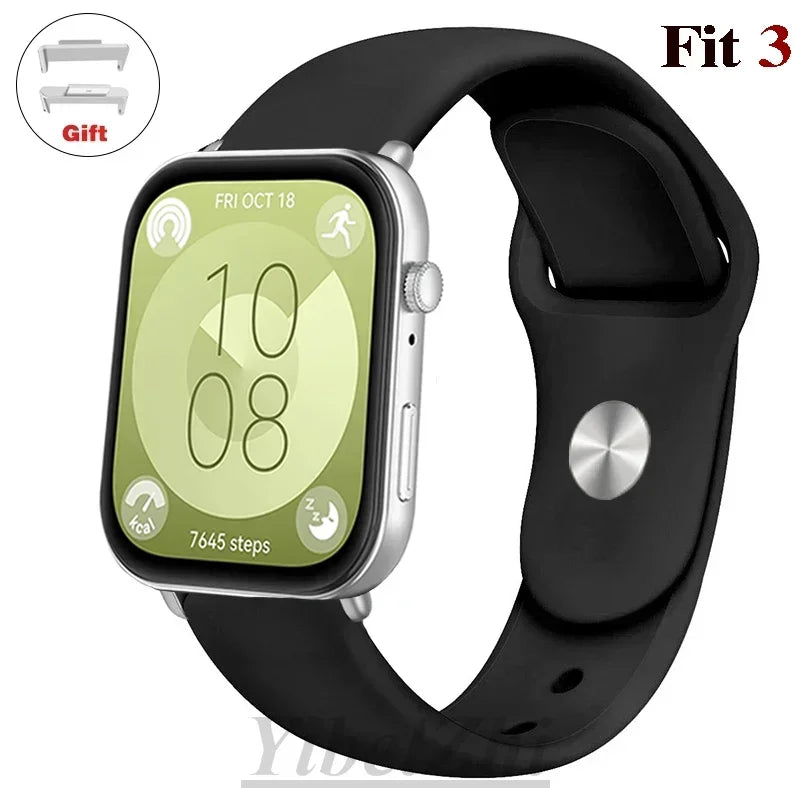 sport Band For Huawei Watch FIT 3 Strap smartwatch Silicone Official 1:1 correa for Huawei Watch fit3 2024 watchband Accessories