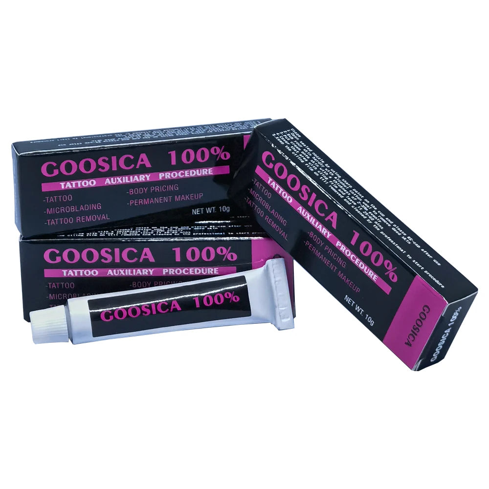 100% Goosica Tattoo Cream Before Tattoo Art Beauty Microblading Piercing Auxiliary Permanent Makeup Eyebrow Lips Liner 10g