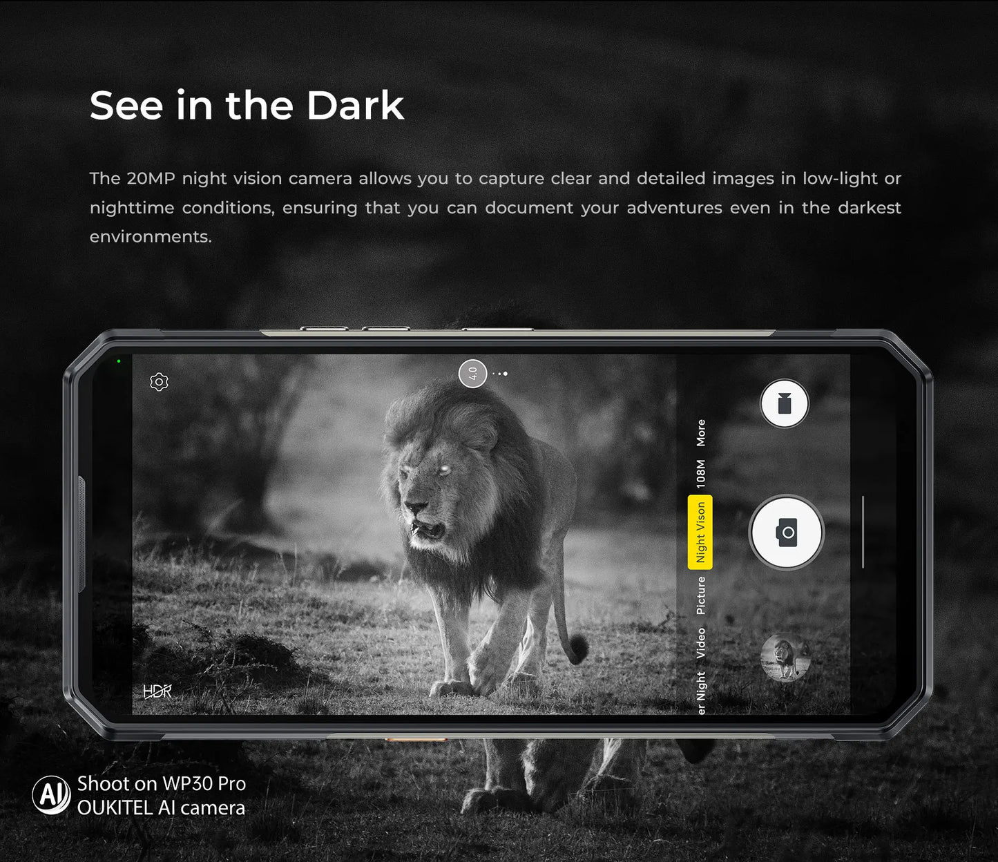 Oukitel WP30 Pro 120W 5G Rugged Smartphone android 13 12GB+512GB 11000 mAh 6.78" FHD+ Mobile Phone 108MP Cell Phone Global