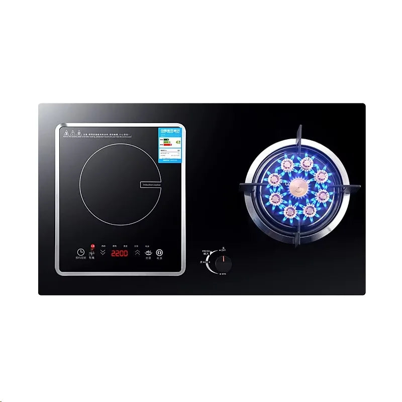 Double Burner Built-in Gas Stove With Electronic Ignition Energy Efficient Natural Gas Stove For Use