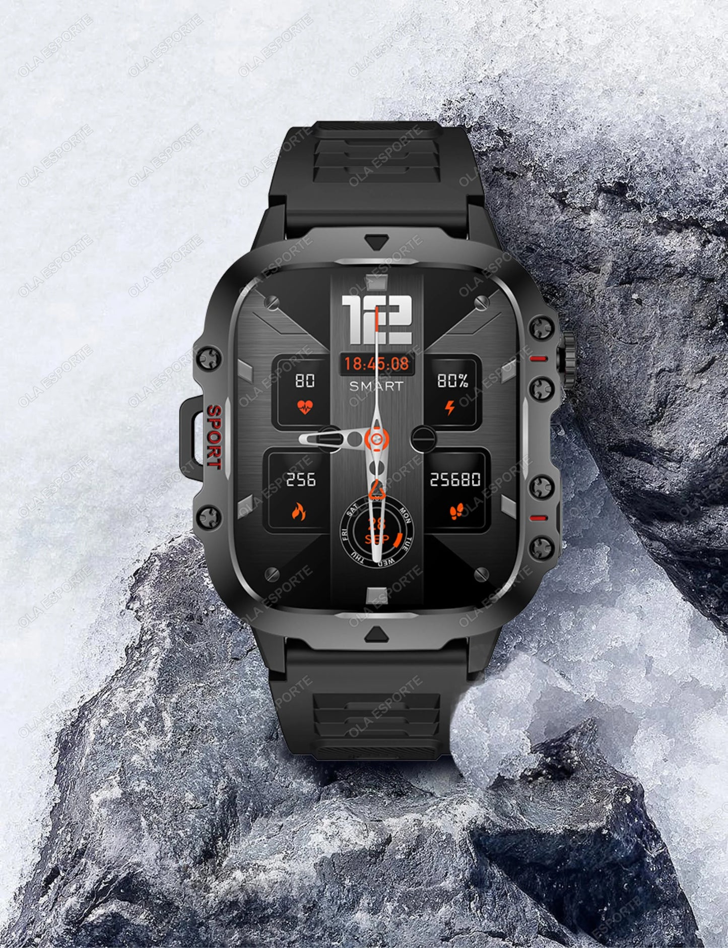 2025 New Rugged Military GPS Smart Watch Men Bluetooth Call Health Monitoring AI Voice Sport Waterproof Smartwatches For Android