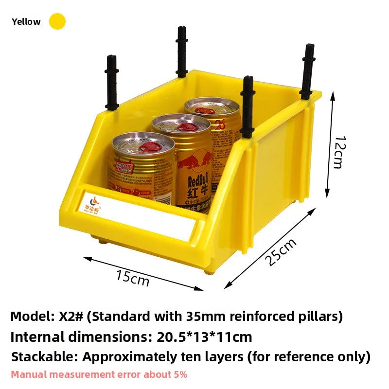 Large Size Combination Hardware Screw Storage Box Plastic Parts Box egory Material Box with Column Slanted Mouth Der Sle