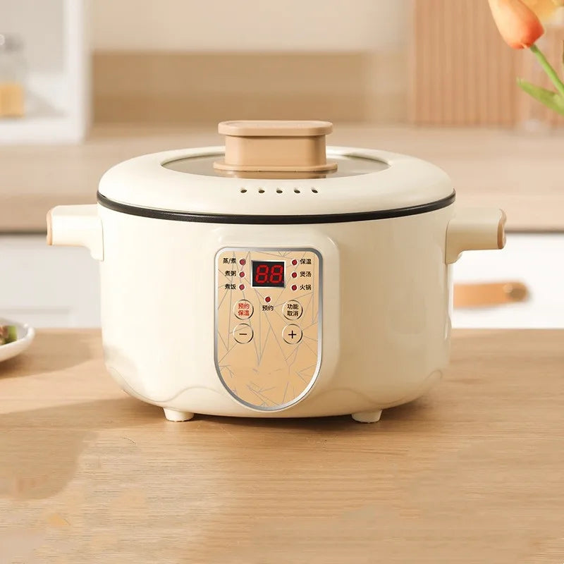 2.5L Home Multifunctional Electric Saute Pot Smart Non-stick With Steamer Rice Cooker Large Capacity Electric Hot Pot 220V