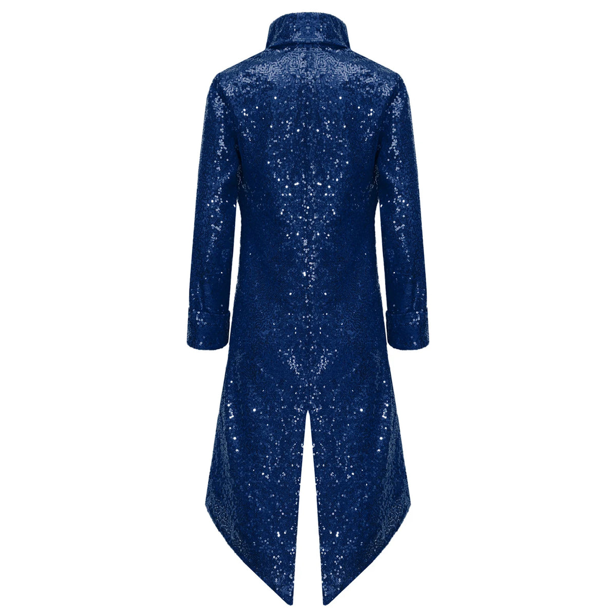 Kids Boys Halloween Medieval Renaissance Costume Sparkly Sequins Victorian Tailcoat Jacket Frock Coat Long Sleeve Gothic Tuxedo