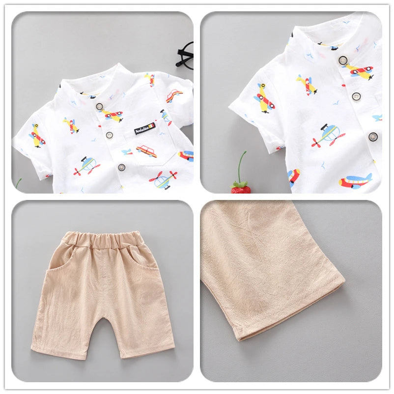 Fashion Baby Boy's Suit Summer Casual Clothes Set Top Shorts 2PCS Baby Clothing Set For Boys Infant Suits Kids Clothes
