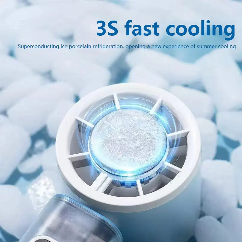 Lenovo Handheld Mini Fan Electric Hand Fans Ice Compress High-Speed Cooling USBRechargeable Portable LED Digital Display