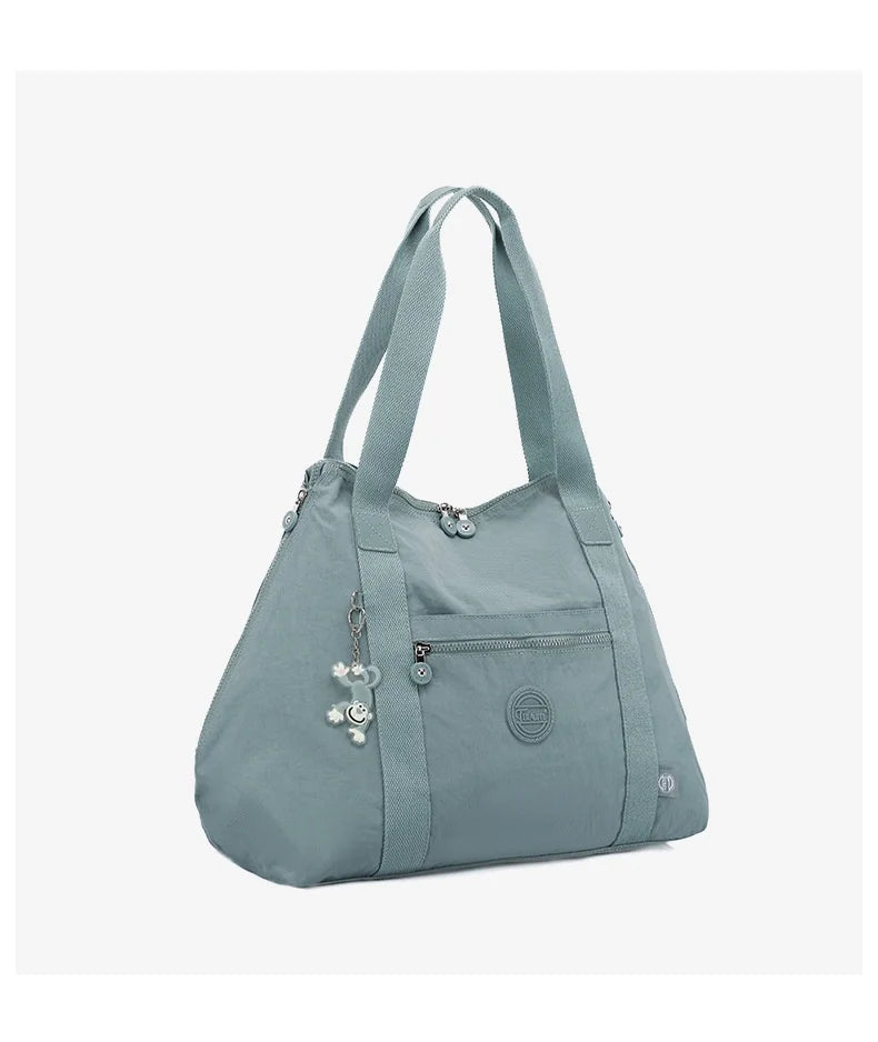 Women Lightweight Large-Capacity Travel Bag Handbags Female Nylon Shoulder Beach Bag Girl Top-handle Casual Tote Purse