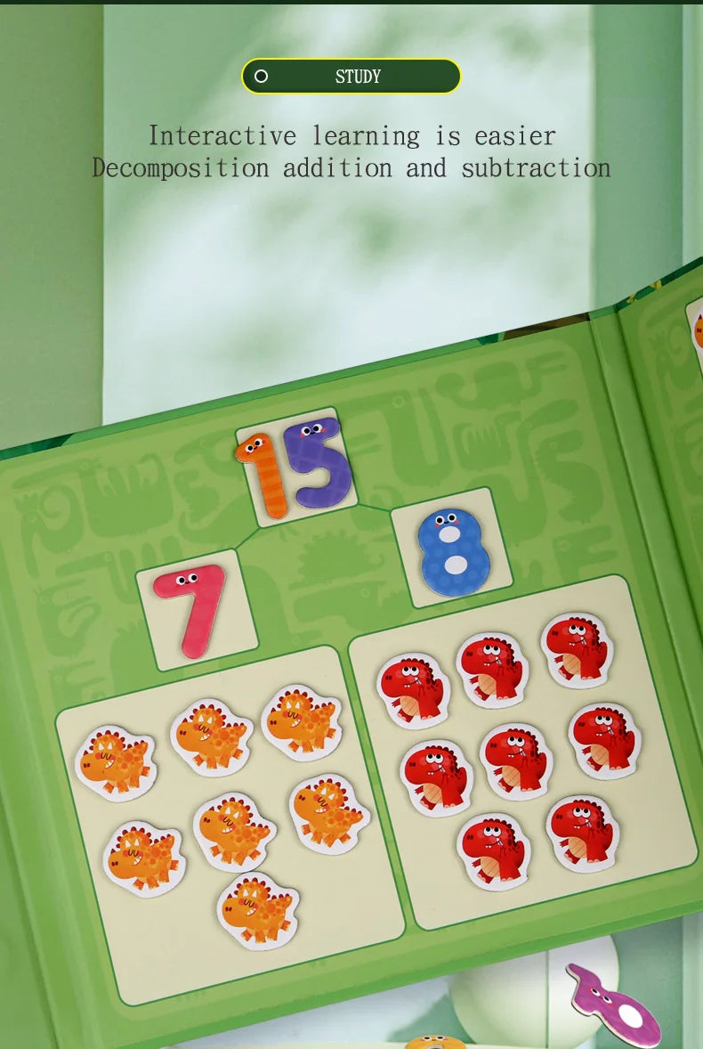 Children's math enlightenment teaching aids, number decomposition, addition and subtraction toys, educational magnetic puzzle