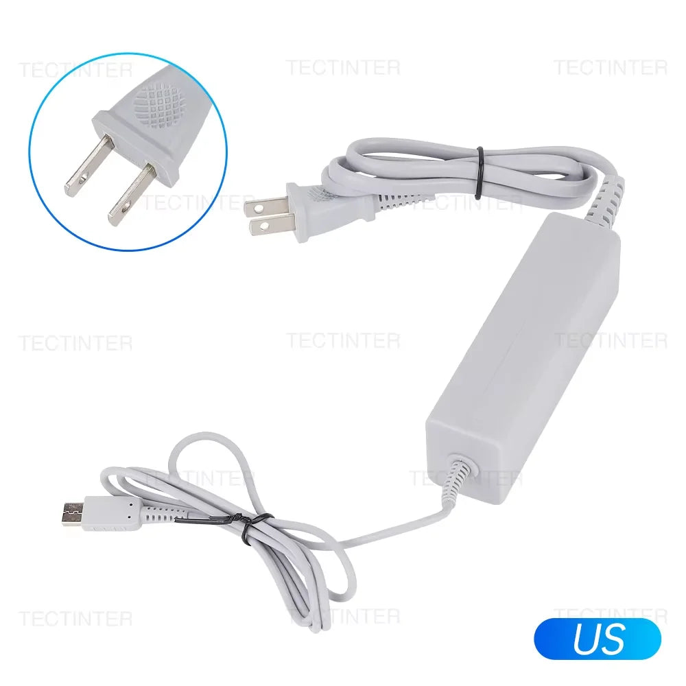 EU Plug AC Adapter Charger for Wii U Console Power Supply Cord Compatible With Nintendo Wii U Remote Controller Wall Charger