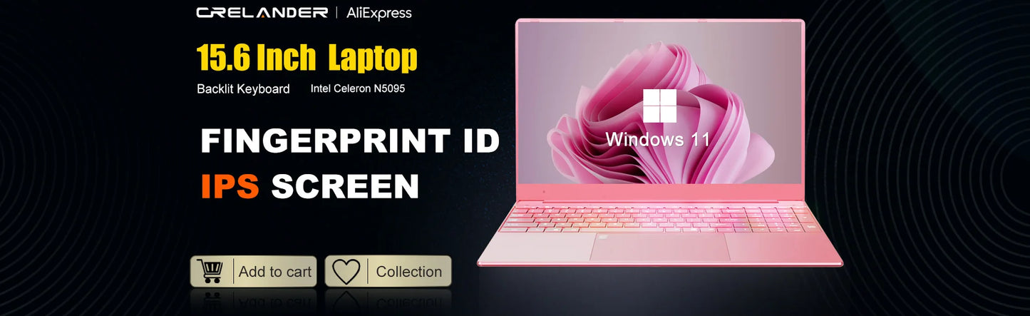 CRELANDER 14 Inch Laptop Intel Celeron N4020 IPS Screen 8GB RAM 128GB SSD Windows 11 Notebook 5G WIFi Mini PC Laptops Computer