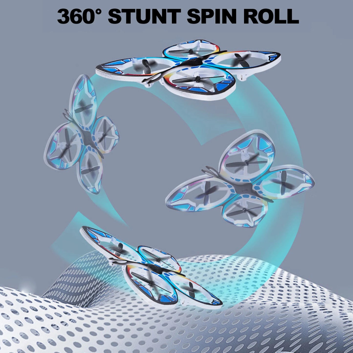 Mini Drone for Kids Remote Control Drone with Colorful Light 3D Flip, Headless Mode, Altitude Hold Ideal gift Toy for Beginners