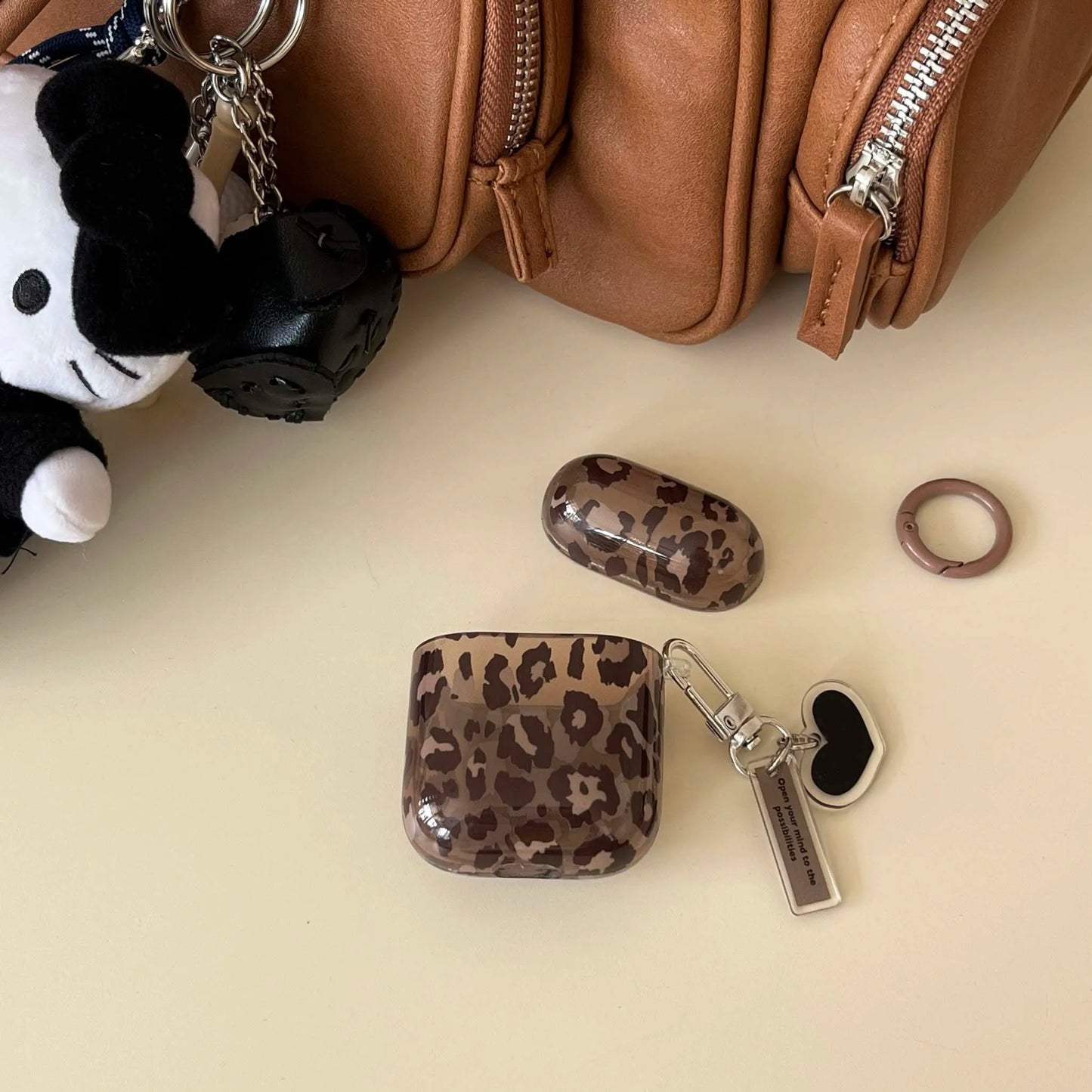 Brown amber cool imd earphone case wireless bluetooth charging box for appe airpods 4 3 pro 2nd 2 1 headset cover fundas