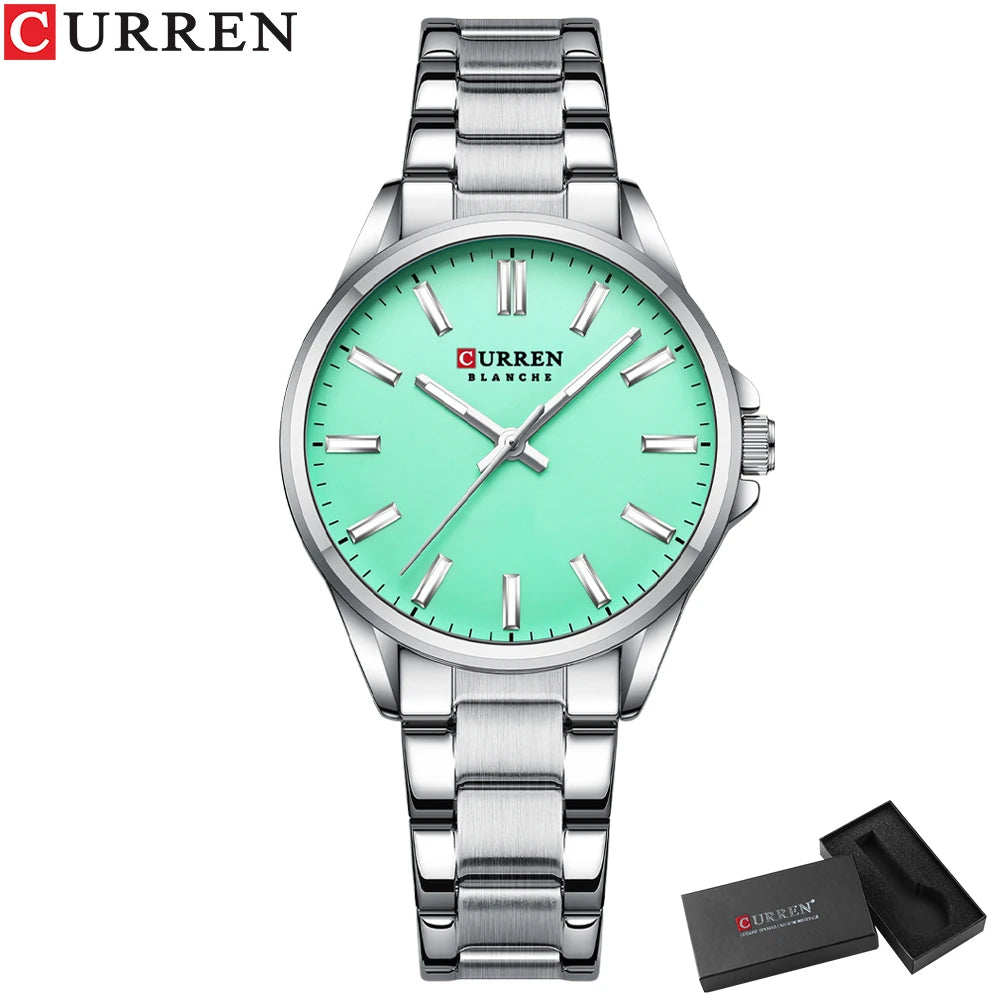 CURREN Exquisite Minimalist Women Watch Luxury Fashion Stain Steel Ladies Waterproof Quartz Wristwatch Rose Gold Female Clock