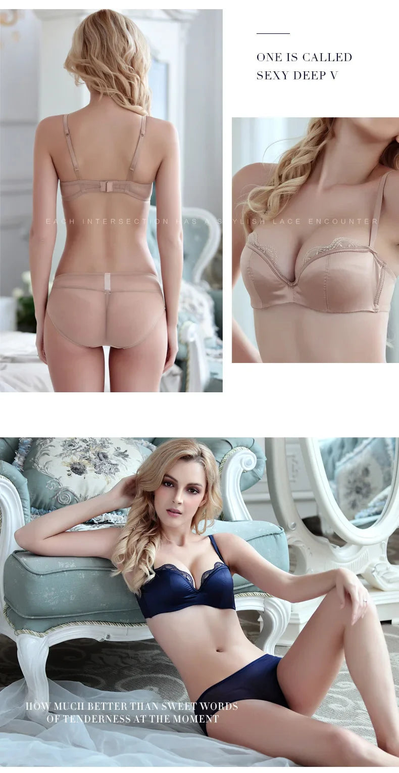 Women Lace Bra Set Casual Lingerie Set Daily Elegant Underwear Girls Bra and Panty Set chic
