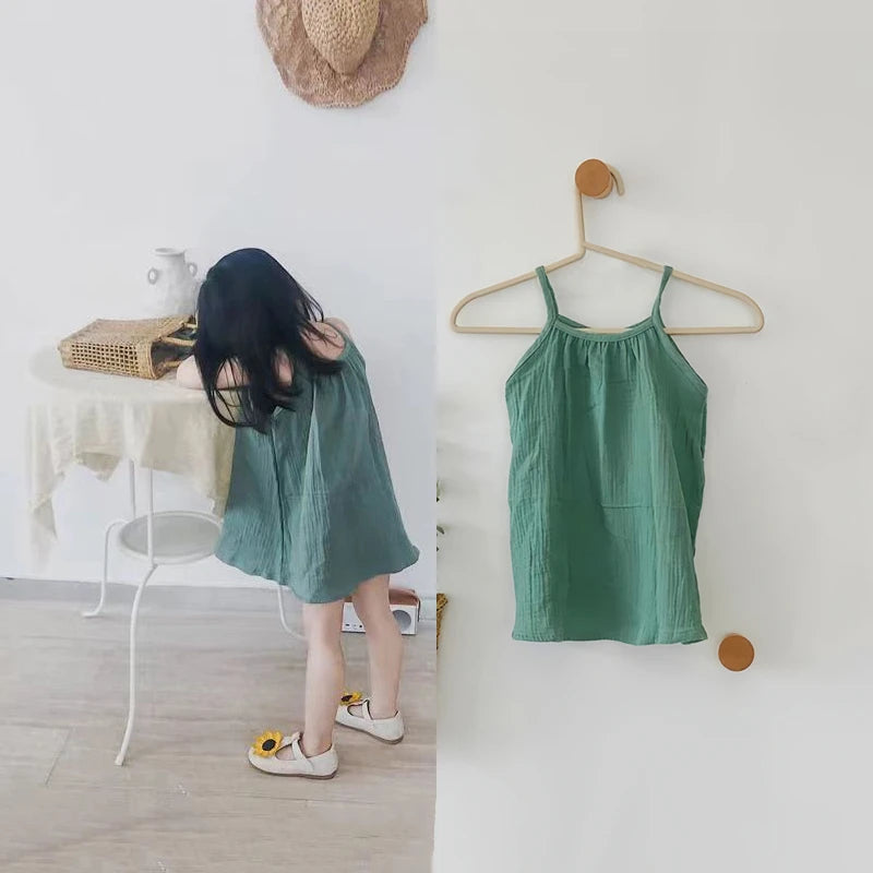 Cute Cotton Baby Dresses One-piece Summer Beach Sundress Muslin Dress for Girls Christening Carnival Costume Baby Newborn Items