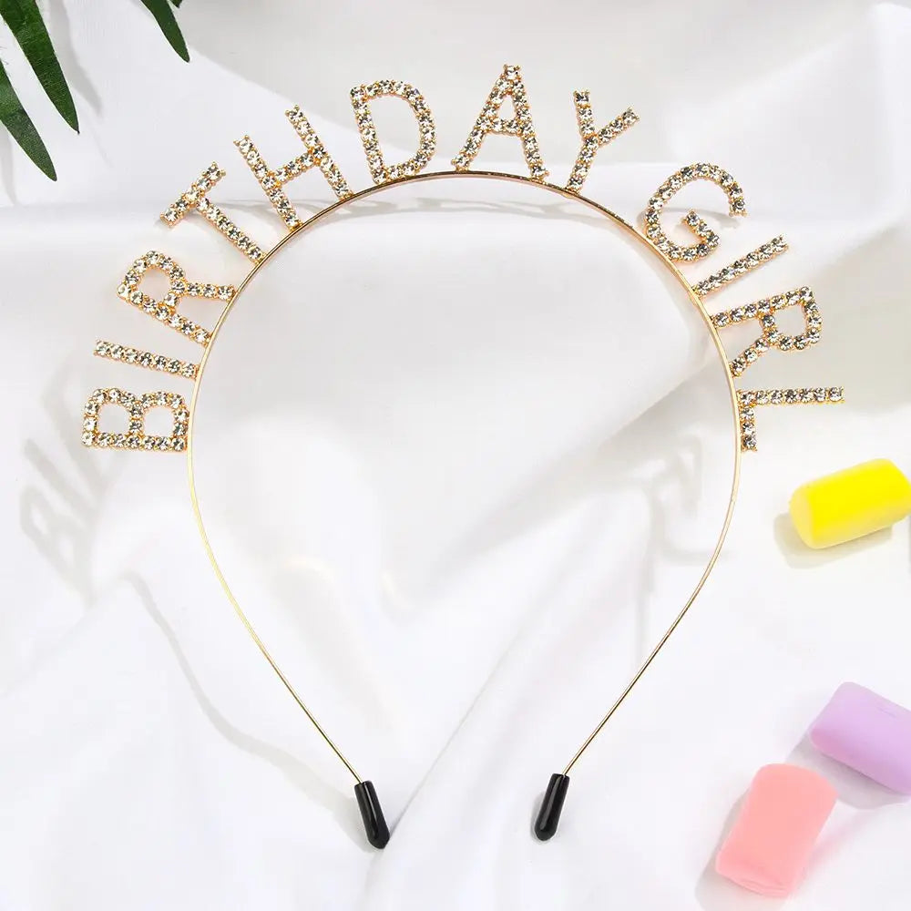 Fashion Metal Alloy Women Hair Hoop Birthday Girl Headband Birthday Party Tiara Princess Crown