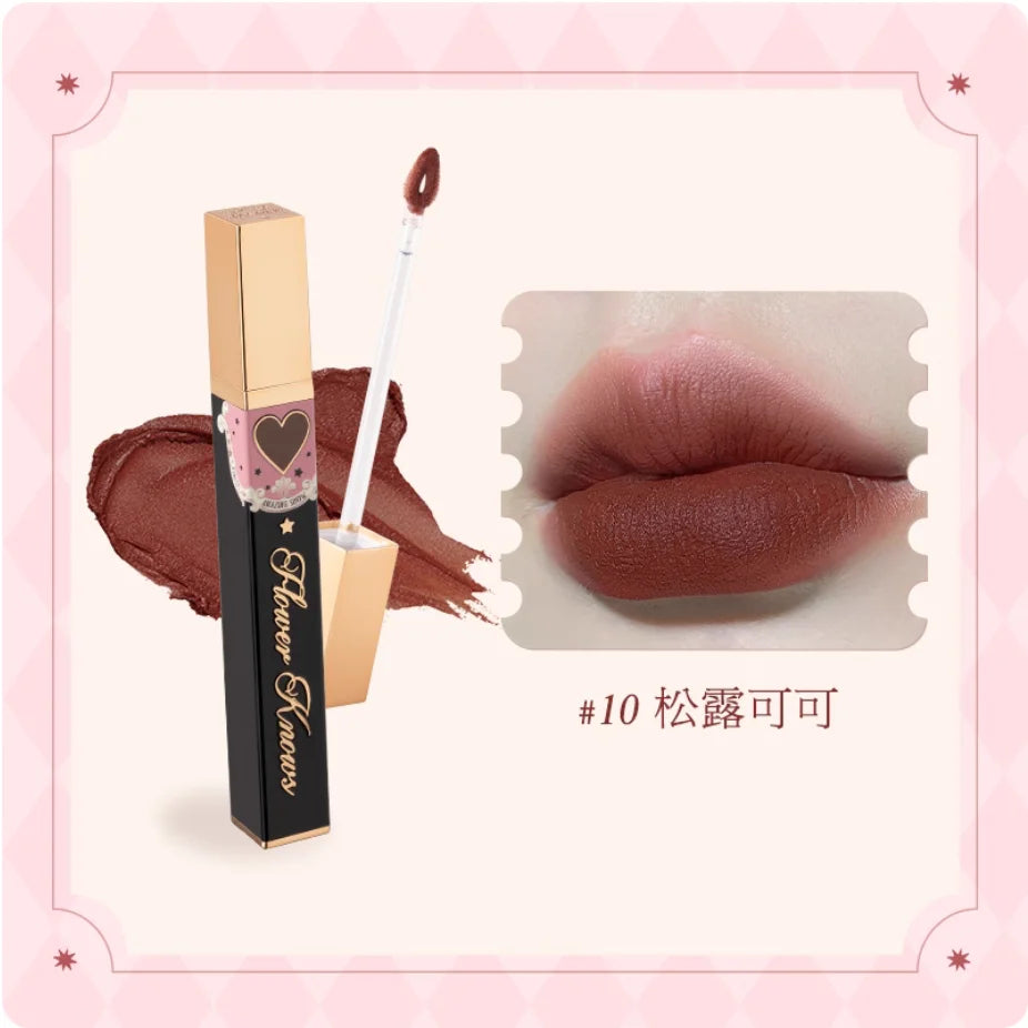 Flower Knows Lipstick And Lip Cream Moisturizing Non-sticky Glossy mirror surface Hydrating Long-lasting