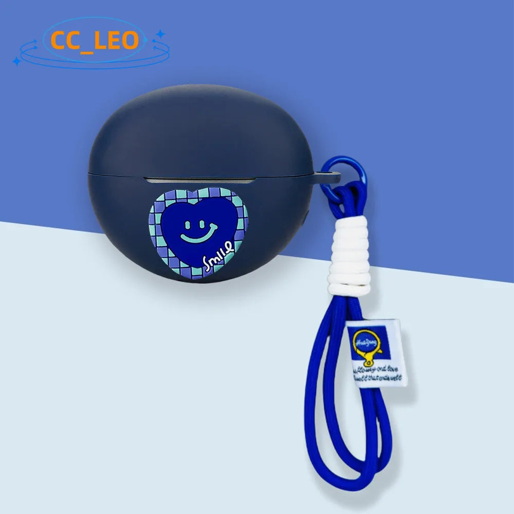 For Honor Choice EarBuds Clip Case Cute Lanyard Pendant Cartoon Cat Suitable for Honor Choice EarBuds Clip Protective Cover