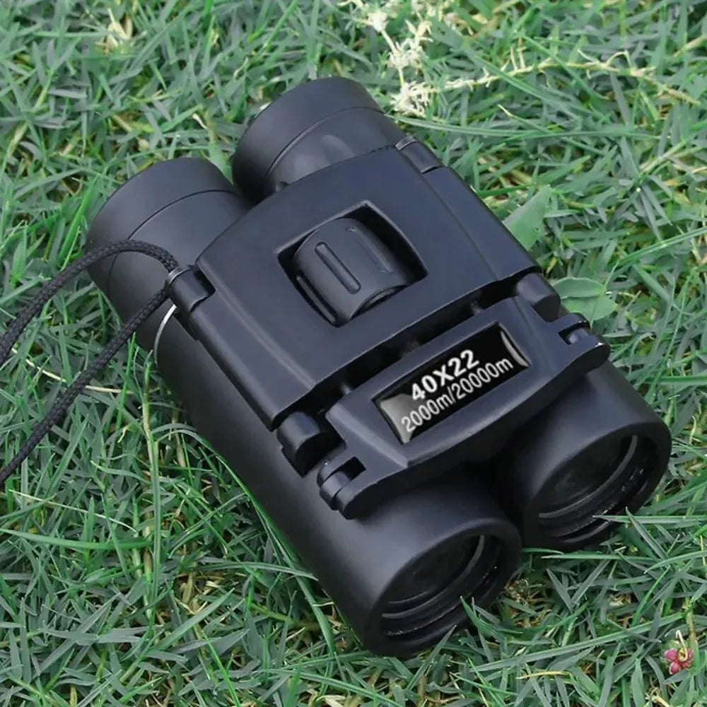 2026 40x22 HD Binoculars with 2000M Long Range BAK4 Folding Mini Telescope for Hunting Sports Outdoor Camping Travel FMC Optics