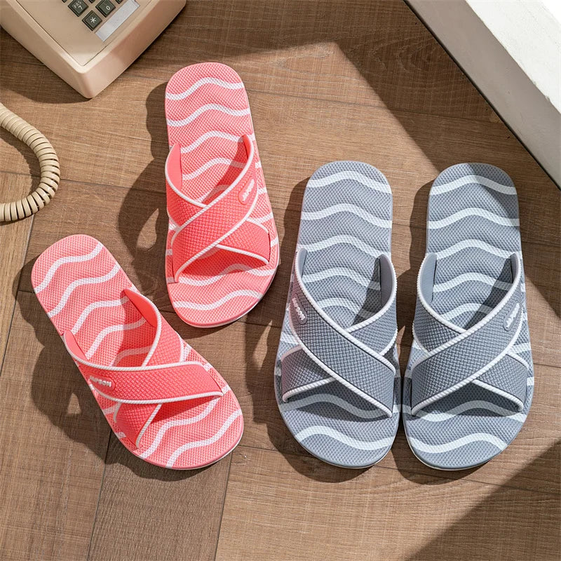 Summer Men Women Indoor Home Slippers Soft House Shoes Slides Guest Shoes Sleepers Slipers Room Bedroom Bathroom