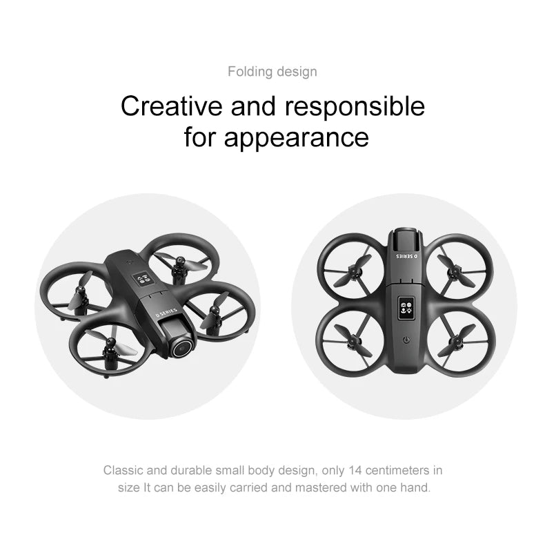 D16 Mini RC Quadcopter Drone Wide Angl 1080P HD Dual Camera 5G WIFI FPV UAV Obstacle Avoidance Optical Flow Perfect  Outdoor Toy