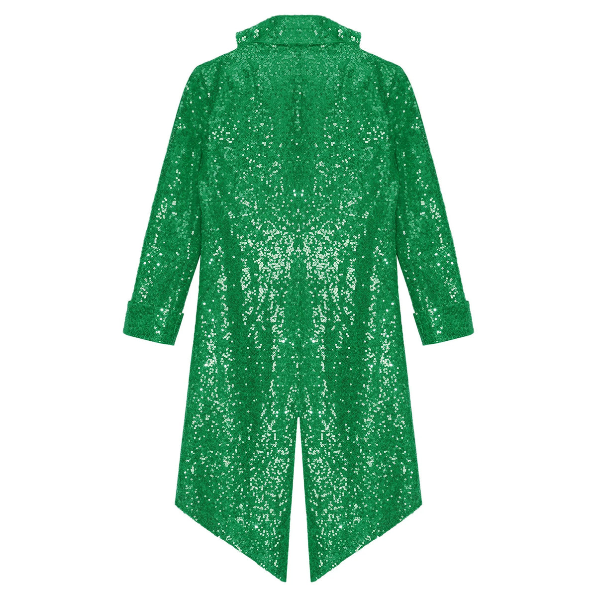 Kids Boys Halloween Medieval Renaissance Costume Sparkly Sequins Victorian Tailcoat Jacket Frock Coat Long Sleeve Gothic Tuxedo