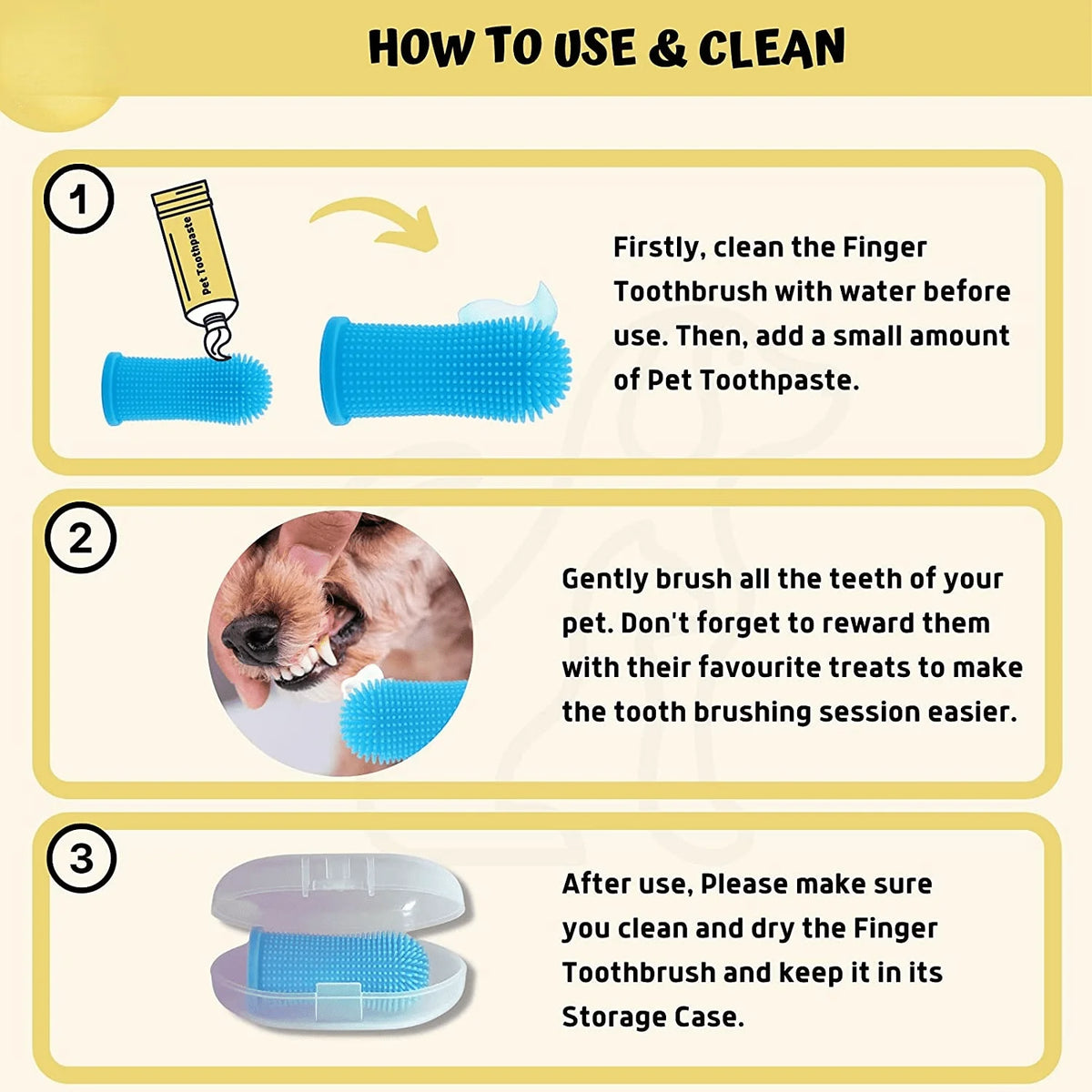 3pcs Softest Pet Toothbrush, Perfect for Cleaning Your Dog or Cat'S Teeth