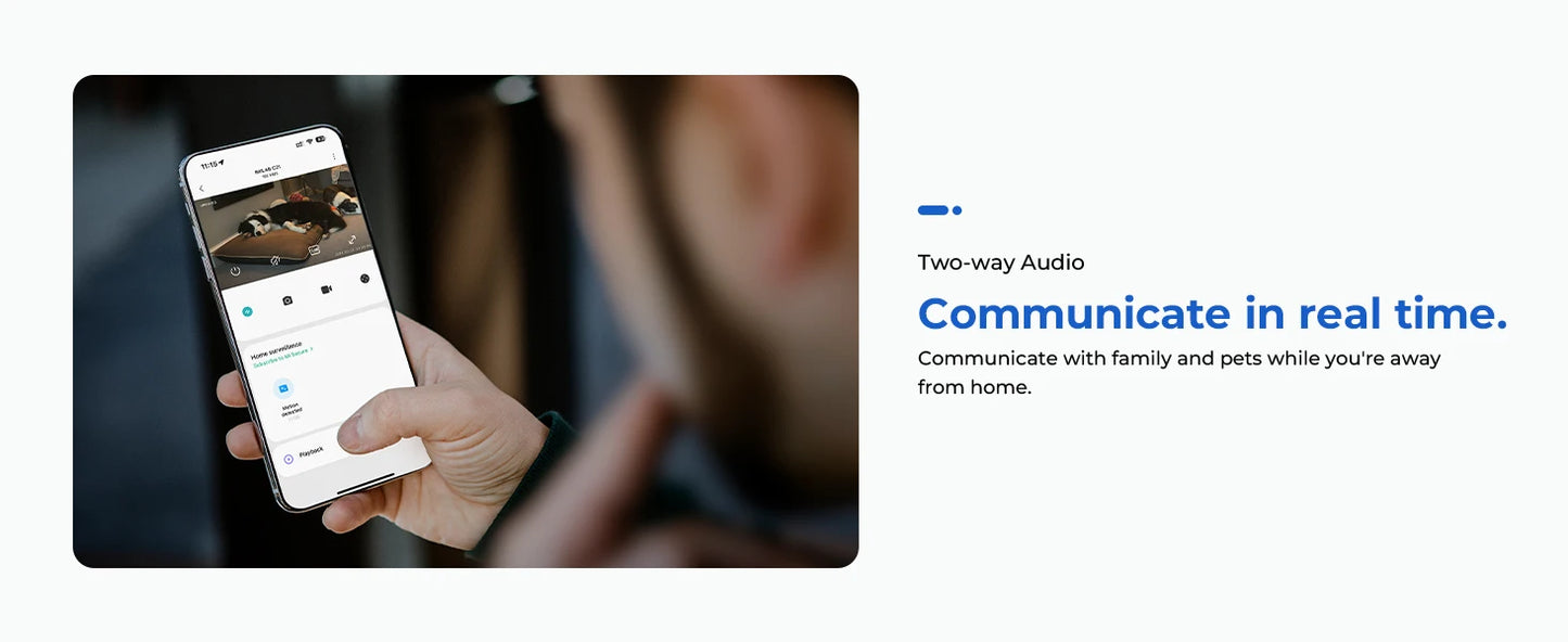 IMILAB C21 2.5K IP Security Camera MiHome App 360° Night Vision Baby Monitor with App, 2-Way Audio, AI Detection