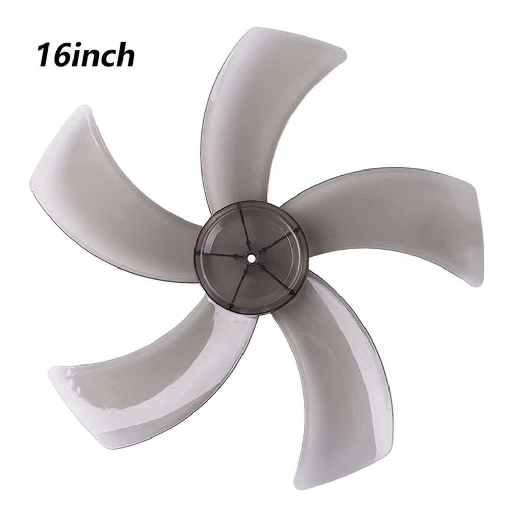 Replacement Fan Blade for 16 Inch Household Stand or Desk Fans 5 Leaves Plastic Blade with Nut Cover Offering Use
