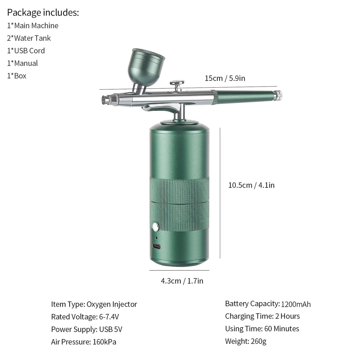 Top 0.3mm Pink Mini Air Compressor Kit Air-Brush Paint Spray Gun Airbrush For Nail Art Tattoo Craft Cake Nano Fog Mist Sprayer